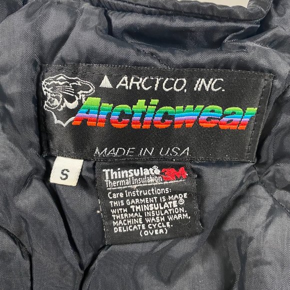 Vintage Arctic Cat Snow Bib Overalls Mens Small Snowmobile Pants - Picture 5 of 15